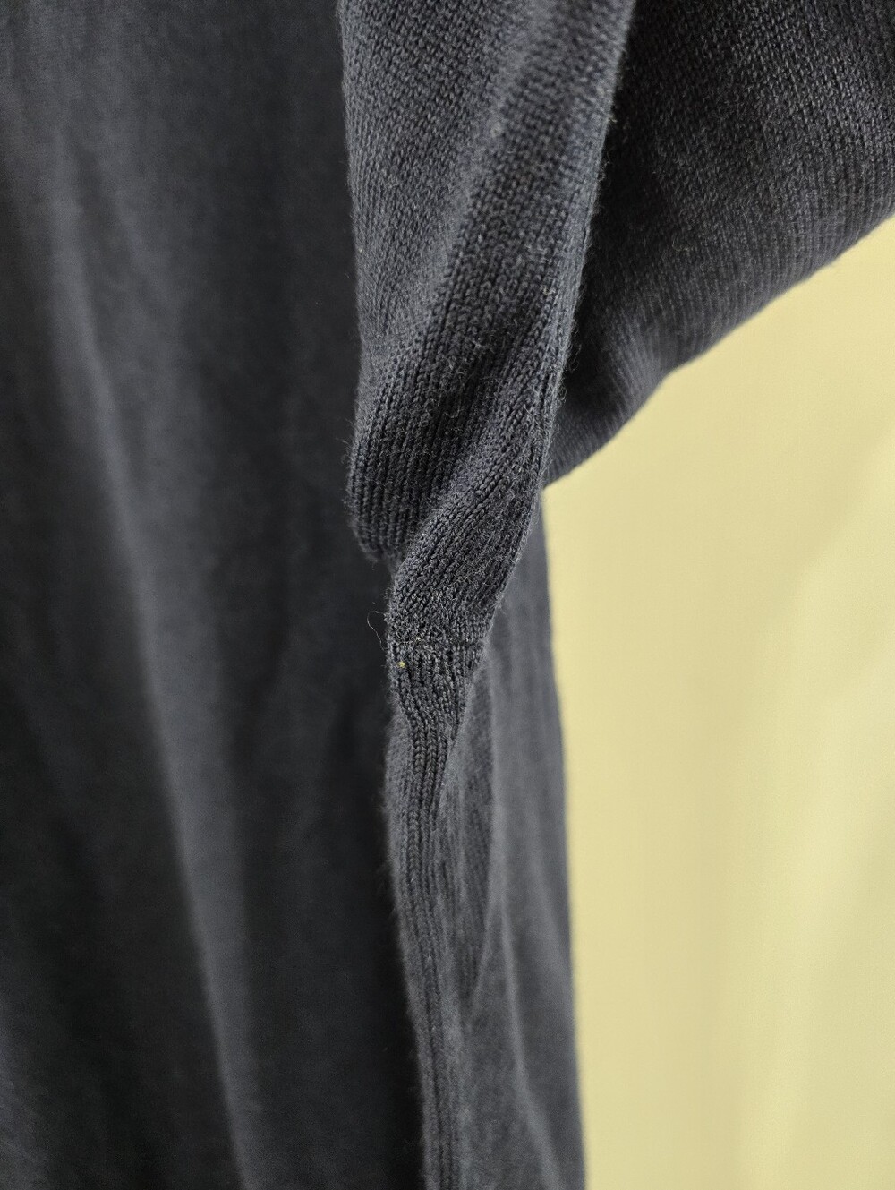 Brooks Brothers Merino Wool Long Sleeve Polo Collar Henley Sweater Navy Blue XL - Picture 3 of 9